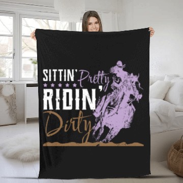 Discover Forever Horseback Riding Equestrian Lifestyle Gift Fleece Blankets