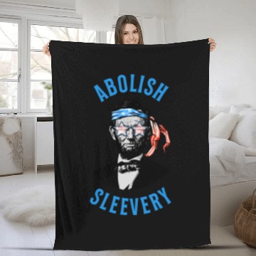 Discover Funny Abraham Lincoln Flag United States Patriotic Fleece Blankets