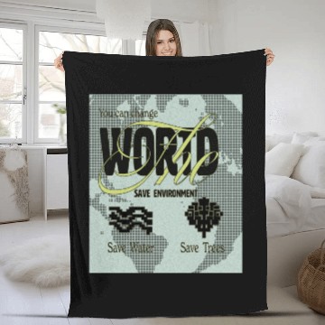 Discover What We Save Save Us - Save Our Planet Fleece Blankets