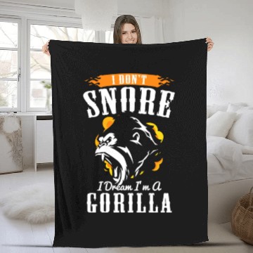 Discover Gorilla Primate Fleece Blankets