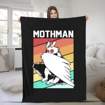 Discover Retro Mothman Cryptid 80s Vintage Mothman Fleece Blankets