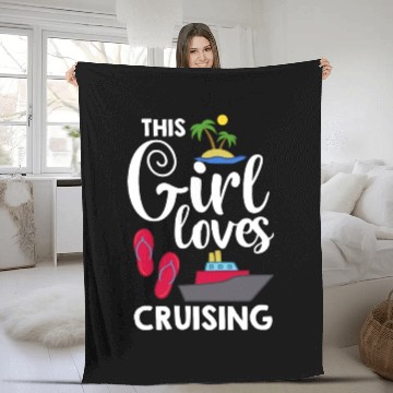 Discover Cruise Ship Vacation Trip Party Sailing Boating Fleece Blankets
