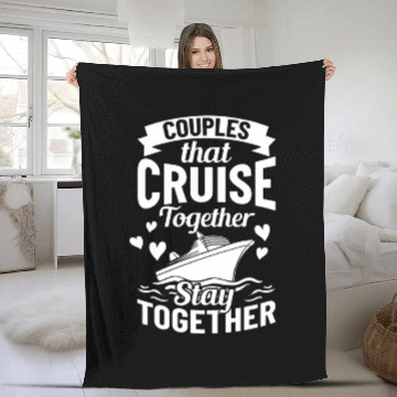 Discover Cruise Ship Vacation Trip Party Sailing Boating Fleece Blankets