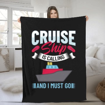 Discover Cruise Ship Vacation Trip Party Sailing Boating Fleece Blankets