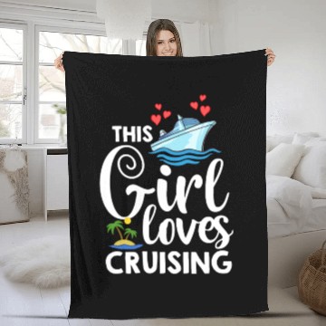 Discover Cruise Ship Vacation Trip Party Sailing Boating Fleece Blankets
