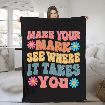 Discover Make Your Mark Dot Day See Where It Takes You Fleece Blankets