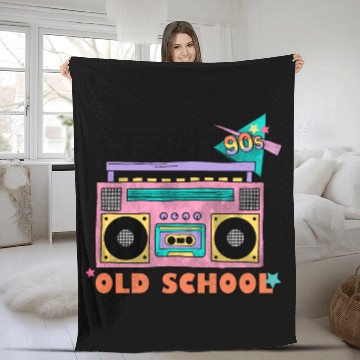Discover Keep it 90s old school Fleece Blankets