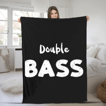 Discover Double Bass - Guitar Fleece Blankets