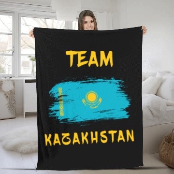 Discover Team Kazakhstan flags design Fleece Blankets