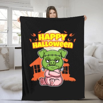 Discover Happy Halloween Scary Funny Hallow's Eve Costume Fleece Blankets