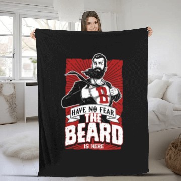 Discover Have No Fear The Beard Is Here Funny Beard Lover Fleece Blankets