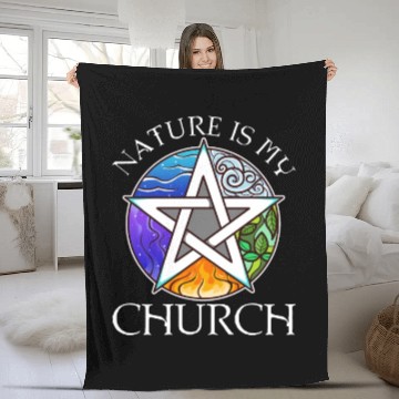 Discover Nature Is My Church Fleece Blankets