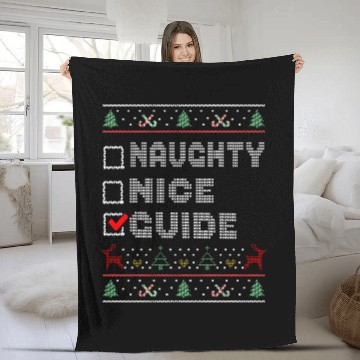 Discover Naughty Nice Guide, Matching Christmas Group Fleece Blankets