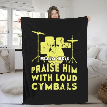Discover Lord God Jesus Praise With Loud Cymbals Christian Fleece Blankets