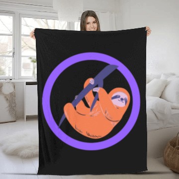 Discover durable sloth Zoo design ready premium design Fleece Blankets