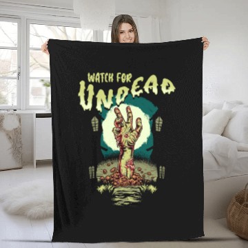 Discover Watch For Undead Halloween Zombie Hand Spooky Scar Fleece Blankets