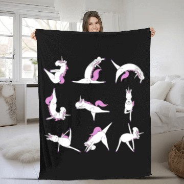 Discover Unicorn Yoga Flow Fleece Blankets