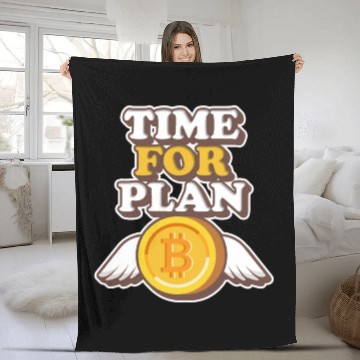 Discover Cryptocurrency Time For Plan Bitcoin Crypto Fleece Blankets