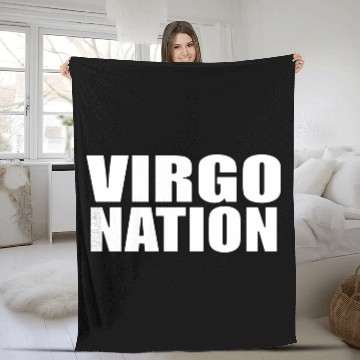 Discover Virgo Nation Bw Fleece Blankets