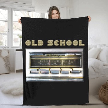 Discover OLD SCHOOL Classic 8 Track Am Fm in Dash Car Radio Fleece Blankets