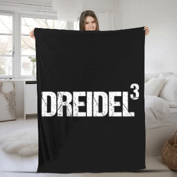 Discover Funny Dreidel Dreidel Dreidel Cubed Hanukkah Math Fleece Blankets