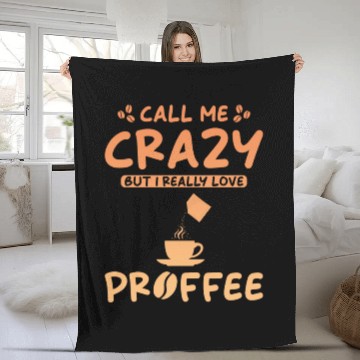 Discover Proffee Saying Protein Coffee funny Proffee Fleece Blankets