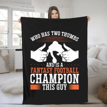 Discover Fantasy Football Championship Winner Team Trophy Fleece Blankets