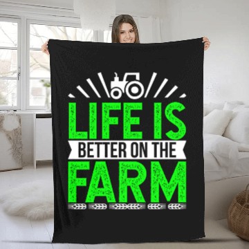 Discover Farmer Fleece Blankets Life is better on the farm Gift Fleece Blankets