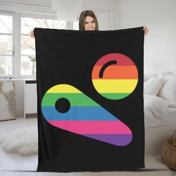 Discover Pinball LGBT Player Fleece Blankets