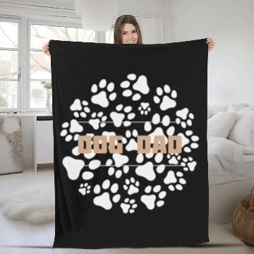 Discover Dog dad, Gift for dog dad, Best dog dad ever Fleece Blankets