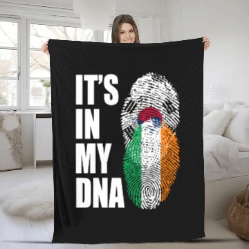 Discover South Korean And Irish Mix Heritage DNA Flag Fleece Blankets