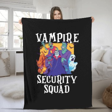 Discover Vampire Security Squad Funny Easy Halloween Costum Fleece Blankets