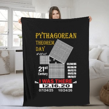 Discover Pythagorean Theorem Day I Was There Math Teacher Fleece Blankets