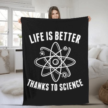 Discover Chemistry Science Chemist Funny Laboratory Fleece Blankets