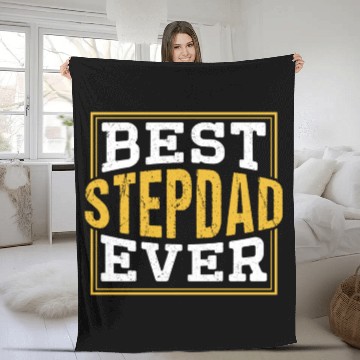 Discover Best Stepdad Ever Stepfather Fathers Day Step Dad Fleece Blankets