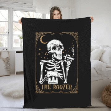 Discover Alcohol Tarot Card Occult Club Gothic Vice Drink Fleece Blankets