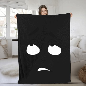 Discover Annoyed face expression Fleece Blankets
