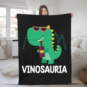 Discover VINOSAURIA | Funny Beer Fleece Blankets | Funny Alcohol