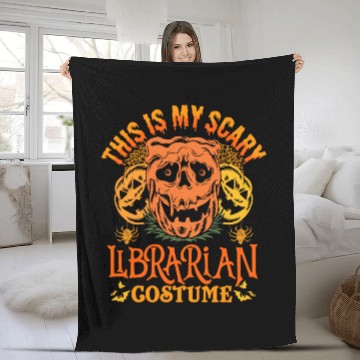 Discover This Is My Scary Librarian Costume Funny Halloween Fleece Blankets