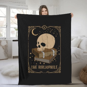 Discover Bibliophile Tarot Card Occult Club Gothic Fleece Blankets