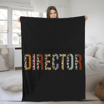 Discover Program Director Leopard Print Funny Fleece Blankets