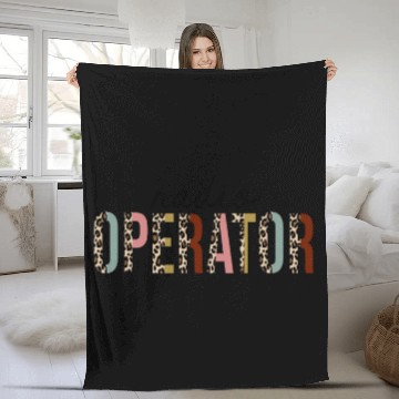 Discover Radio Operator Leopard Print Funny Fleece Blankets