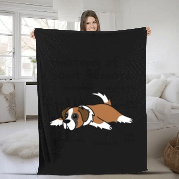 Discover Anatomy Of A Saint Bernard Fleece Blankets