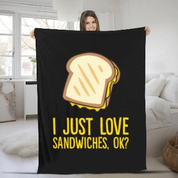 Discover Sandwich - I just love sandwiches, ok? Fleece Blankets