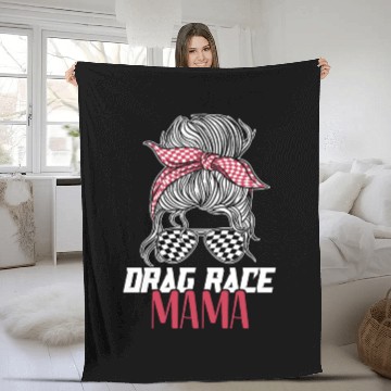 Discover Drag Race Racing Sunglasses Mom Fleece Blankets
