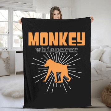 Discover monkey whisperer Fleece Blankets