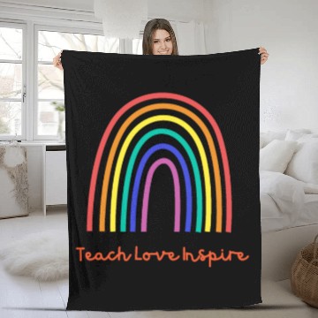 Discover Back To School Teach Love Inspire Retro Teachers Fleece Blankets