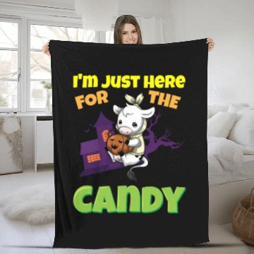 Discover I'm Just Here For The Candy Scary Halloween Beast Fleece Blankets