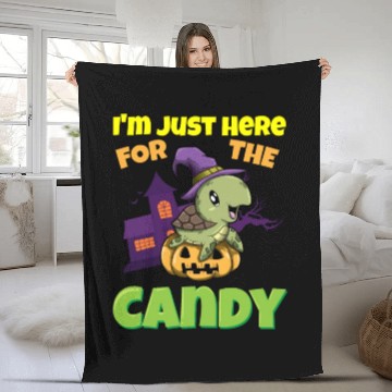 Discover I'm Just Here For The Candy Scary Halloween Beast Fleece Blankets