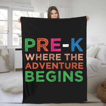 Discover Pre-K Adventure Begins Graduation Preschooler Gift Fleece Blankets